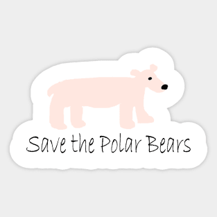 Save the Polar Bears Sticker